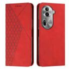 For OPPO Reno11 Pro Global Diamond Splicing Skin Feel Magnetic Leather Phone Case(Red) - 1