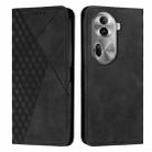 For OPPO Reno11 Pro Global Diamond Splicing Skin Feel Magnetic Leather Phone Case(Black) - 1