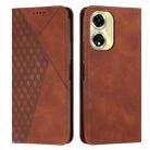 For OPPO A59 Diamond Splicing Skin Feel Magnetic Leather Phone Case(Brown) - 1
