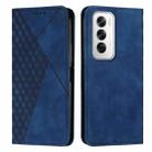 For OPPO Reno12 5G Global Diamond Splicing Skin Feel Magnetic Leather Phone Case(Blue) - 1