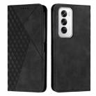 For OPPO Reno12 5G Global Diamond Splicing Skin Feel Magnetic Leather Phone Case(Black) - 1