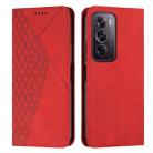 For OPPO Reno12 Pro Global Diamond Splicing Skin Feel Magnetic Leather Phone Case(Red) - 1