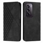 For OPPO Reno12 Pro Global Diamond Splicing Skin Feel Magnetic Leather Phone Case(Black) - 1