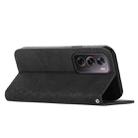 For OPPO Reno12 Pro Global Diamond Splicing Skin Feel Magnetic Leather Phone Case(Black) - 3