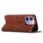 For OPPO A3x Diamond Splicing Skin Feel Magnetic Leather Phone Case(Brown) - 3