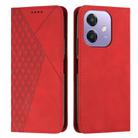 For OPPO A3x Diamond Splicing Skin Feel Magnetic Leather Phone Case(Red) - 1