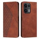 For OPPO Reno13 Pro Global Diamond Splicing Skin Feel Magnetic Leather Phone Case(Brown) - 1