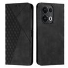 For OPPO Reno13 Pro Global Diamond Splicing Skin Feel Magnetic Leather Phone Case(Black) - 1