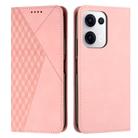 For OPPO Reno13 5G Global Diamond Splicing Skin Feel Magnetic Leather Phone Case(Rose Gold) - 1