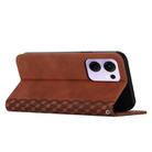 For OPPO Reno13 F 5G / 4G Diamond Splicing Skin Feel Magnetic Leather Phone Case(Brown) - 3