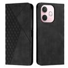 For OPPO A5 Pro 5G Global Diamond Splicing Skin Feel Magnetic Leather Phone Case(Black) - 1