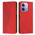 For OPPO A5x 5G Global Diamond Splicing Skin Feel Magnetic Leather Phone Case(Red) - 1