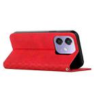 For OPPO A5x 5G Global Diamond Splicing Skin Feel Magnetic Leather Phone Case(Red) - 3