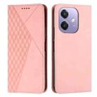 For OPPO A5x 5G Global Diamond Splicing Skin Feel Magnetic Leather Phone Case(Rose Gold) - 1