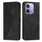 For OPPO A5x 5G Global Diamond Splicing Skin Feel Magnetic Leather Phone Case(Black) - 1