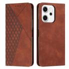 For OPPO Reno14 Pro Global Diamond Splicing Skin Feel Magnetic Leather Phone Case(Brown) - 1