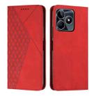 For Realme C53/Narzo N53 Diamond Splicing Skin Feel Magnetic Leather Phone Case(Red) - 1