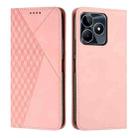 For Realme C53/Narzo N53 Diamond Splicing Skin Feel Magnetic Leather Phone Case(Rose Gold) - 1