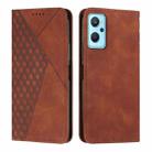 For Realme 9i 5G/V20 5G/V30t/V30 Diamond Splicing Skin Feel Magnetic Leather Phone Case(Brown) - 1