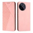 For Realme 11 4G Global Diamond Splicing Skin Feel Magnetic Leather Phone Case(Rose Gold) - 1