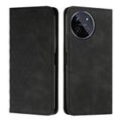 For Realme 11 4G Global Diamond Splicing Skin Feel Magnetic Leather Phone Case(Black) - 1