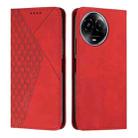 For Realme 11 5G Global/11x Diamond Splicing Skin Feel Magnetic Leather Phone Case(Red) - 1