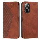 For Realme C67 4G Global Diamond Splicing Skin Feel Magnetic Leather Phone Case(Brown) - 1