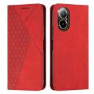 For Realme C67 4G Global Diamond Splicing Skin Feel Magnetic Leather Phone Case(Red) - 1