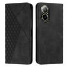 For Realme C67 4G Global Diamond Splicing Skin Feel Magnetic Leather Phone Case(Black) - 1