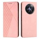 For Realme 12 Diamond Splicing Skin Feel Magnetic Leather Phone Case(Rose Gold) - 1
