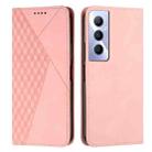 For Realme C65 4G Diamond Splicing Skin Feel Magnetic Leather Phone Case(Rose Gold) - 1