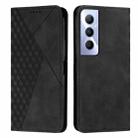 For Realme C65 4G Diamond Splicing Skin Feel Magnetic Leather Phone Case(Black) - 1