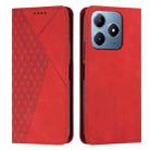 For Realme C63 Diamond Splicing Skin Feel Magnetic Leather Phone Case(Red) - 1