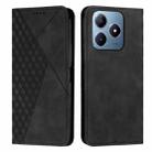 For Realme C63 Diamond Splicing Skin Feel Magnetic Leather Phone Case(Black) - 1
