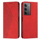 For Realme C75 / V60 Pro Diamond Splicing Skin Feel Magnetic Leather Phone Case(Red) - 1