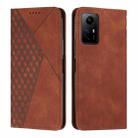 For Xiaomi Redmi Note 12S 4G Global Diamond Splicing Skin Feel Magnetic Leather Phone Case(Brown) - 1