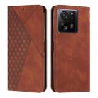 For Xiaomi 13T / Xiaomi 13T Pro Diamond Splicing Skin Feel Magnetic Leather Phone Case(Brown) - 1