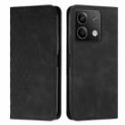 For Xiaomi Redmi Note 13 Diamond Splicing Skin Feel Magnetic Leather Phone Case(Black) - 1