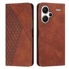 For Xiaomi Redmi Note 13 pro+ Diamond Splicing Skin Feel Magnetic Leather Phone Case(Brown) - 1