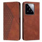 For Xiaomi 14 Diamond Splicing Skin Feel Magnetic Leather Phone Case(Brown) - 1