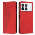 For Xiaomi Redmi K70E Diamond Splicing Skin Feel Magnetic Leather Phone Case(Red) - 1