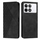 For Xiaomi Redmi K70E Diamond Splicing Skin Feel Magnetic Leather Phone Case(Black) - 1