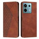 For Xiaomi Redmi Note 13 Pro 4G Global Diamond Splicing Skin Feel Magnetic Leather Phone Case(Brown) - 1