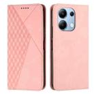 For Xiaomi Redmi Note 13 4G Global Diamond Splicing Skin Feel Magnetic Leather Phone Case(Rose Gold) - 1