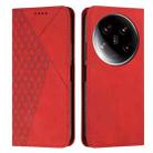 For Xiaomi 14 Ultra Diamond Splicing Skin Feel Magnetic Leather Phone Case(Red) - 1