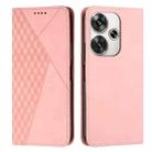 For Xiaomi Redmi Turbo 3 Diamond Splicing Skin Feel Magnetic Leather Phone Case(Rose Gold) - 1