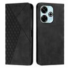 For Xiaomi Redmi 13 4G Diamond Splicing Skin Feel Magnetic Leather Phone Case(Black) - 1