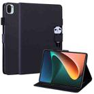 For Xiaomi Pad 5 Cartoon Buckle Leather Tablet Case(Black) - 1