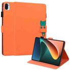 For Xiaomi Pad 5 Cartoon Buckle Leather Tablet Case(Orange) - 1