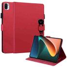 For Xiaomi Pad 5 Cartoon Buckle Leather Tablet Case(Red) - 1